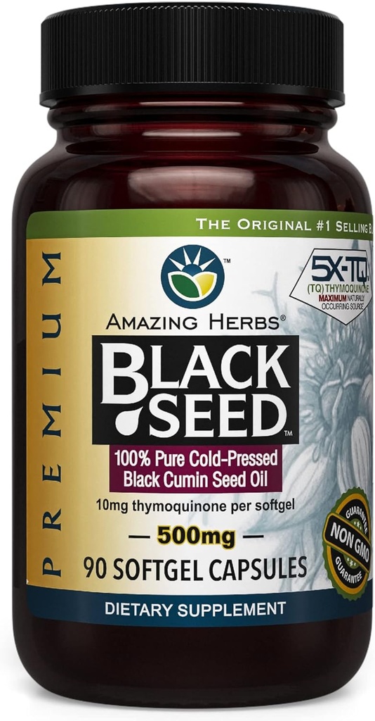 Herbs impresionante Cold-Presed Black Seed Oil 500mg - 90 Softgels2