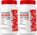 NutraRize (2 Pack) Young Blood Factor Capsules - Official Blood Vessel Cleaner Formula, All Natural Supplement to Maintain Healthy Stable Levels, YoungBloodFactor Support Pills Reviews (120 cápsulas)