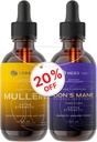Bundle - Mullein Leaf Extract " Lions Mane Mushroom Supplement - Respiratory Support " Brain Support