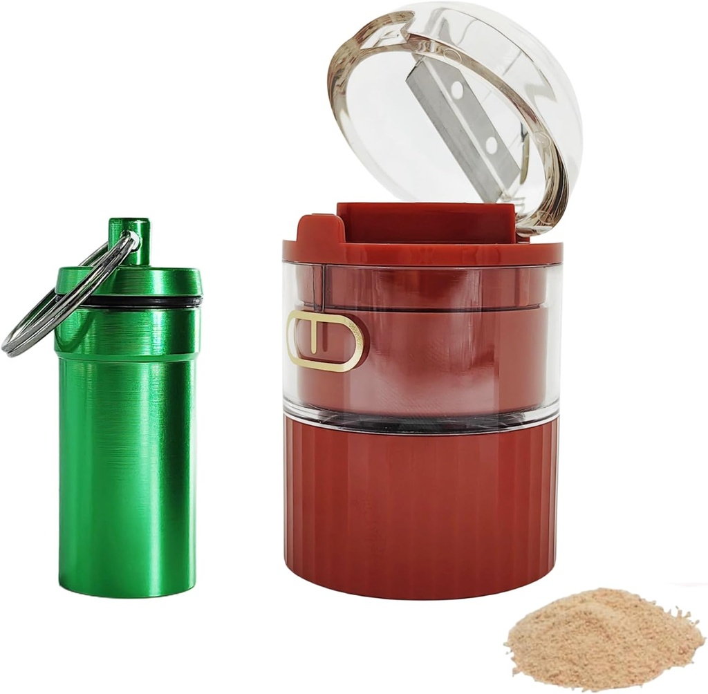 Rejilla y rejilla para polvo fino perfecto para medicamentos Mascotas Fácil de usar Smasher con copa extraíble Ideal para Pastillas Medicinas Moledor eficiente para la gestión diaria de la medicina