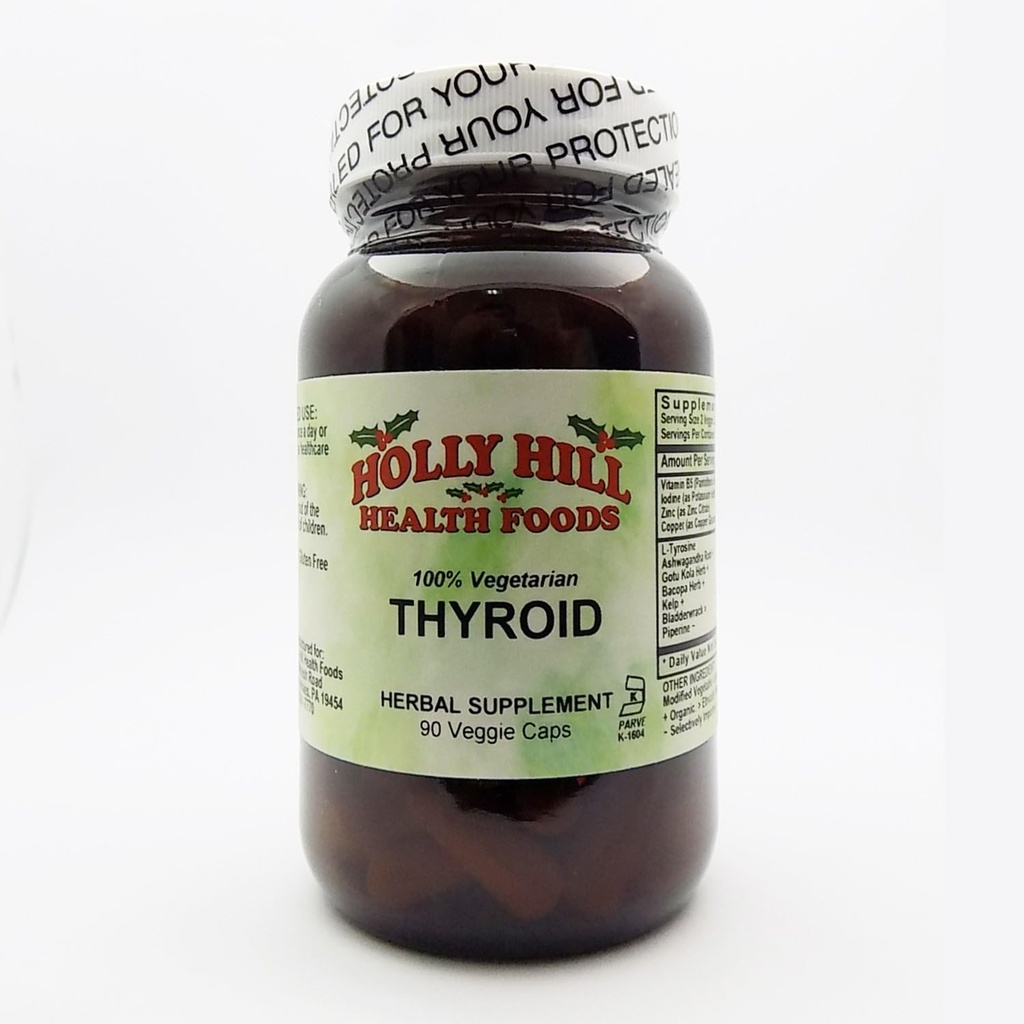 Holly Hill Health Foods, Thyroid, 90 cápsulas vegetarianas