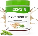 OZiva Planta Orgánica Proteína Polvo Silencio 500 Gm Silencio (30g Vegan Protein - Pea Protein a, Brown Rice Protein & Quinoa, Soy Gratis) para Todos los días Fitness, Boosts Inmunity, Unflavored (1.1 lb)