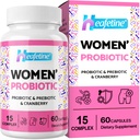 Vaginal Probiotics for Women, 300 Billion CFUs Probiotics for Women, 15-in-1 Womens Probiotic & Prebiotics, for Vaginal, Urinary Tract, PH Balance, Immune, Digestive & Gut, Bloating Health, 60 Caps