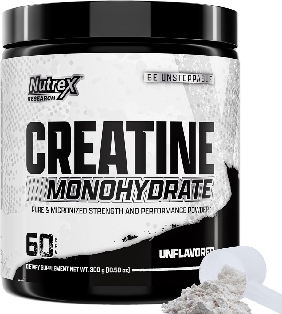 Nutrex Research Creatine Monohydrate Powder 60 Servings ¦ Unflavored 5G Micronized Creatine Powder