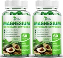 High Absorption Magnesium Glycinate Softgels, Magnesium Supplements 400mg con Zinc, Vitamina E, B6 para Mujeres Hombres, Mejorar el sueño, relajación muscular & Bone Health, Gluten-Free, No GMO, 2 Pack