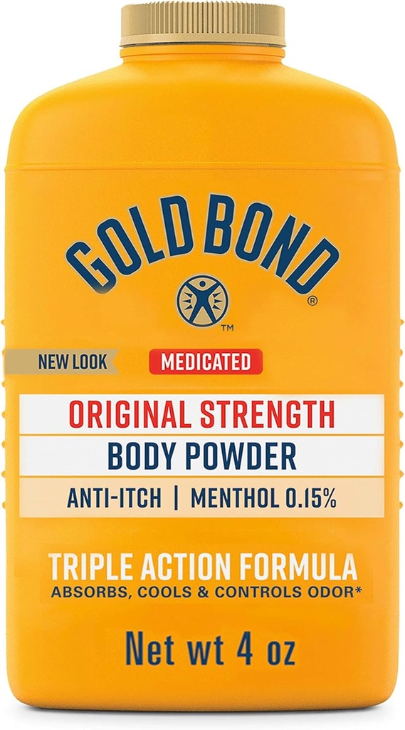 Bono de Oro Medicado Original Strength Body Powder, 4 oz., Talc-Free, Anti-Itch, Absorbs & Cools
