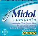 Midol Complete Gelcaps, 24Count Boxes (Pack of 4), Packaging May Vary