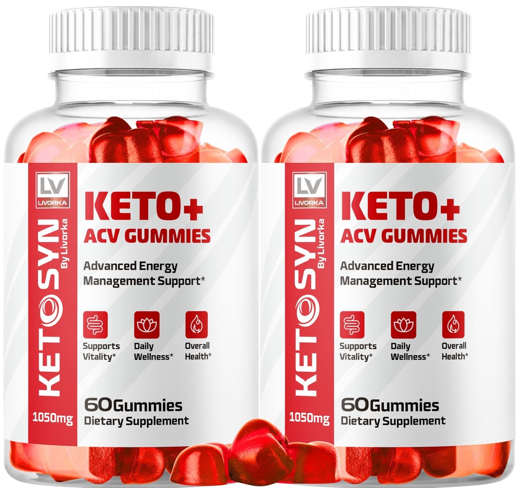 (2 Pack) Ketosyn ACV Gummies, Keto Syn Gummies, Ketosyn Keto Plus ACV Gummies, Ketosyn Keto ACV Gummies, Keto Syn ACV Gummies 1050 MG, Keto ACV Gummies Ketosyn, 120 Gummies for 2 Months