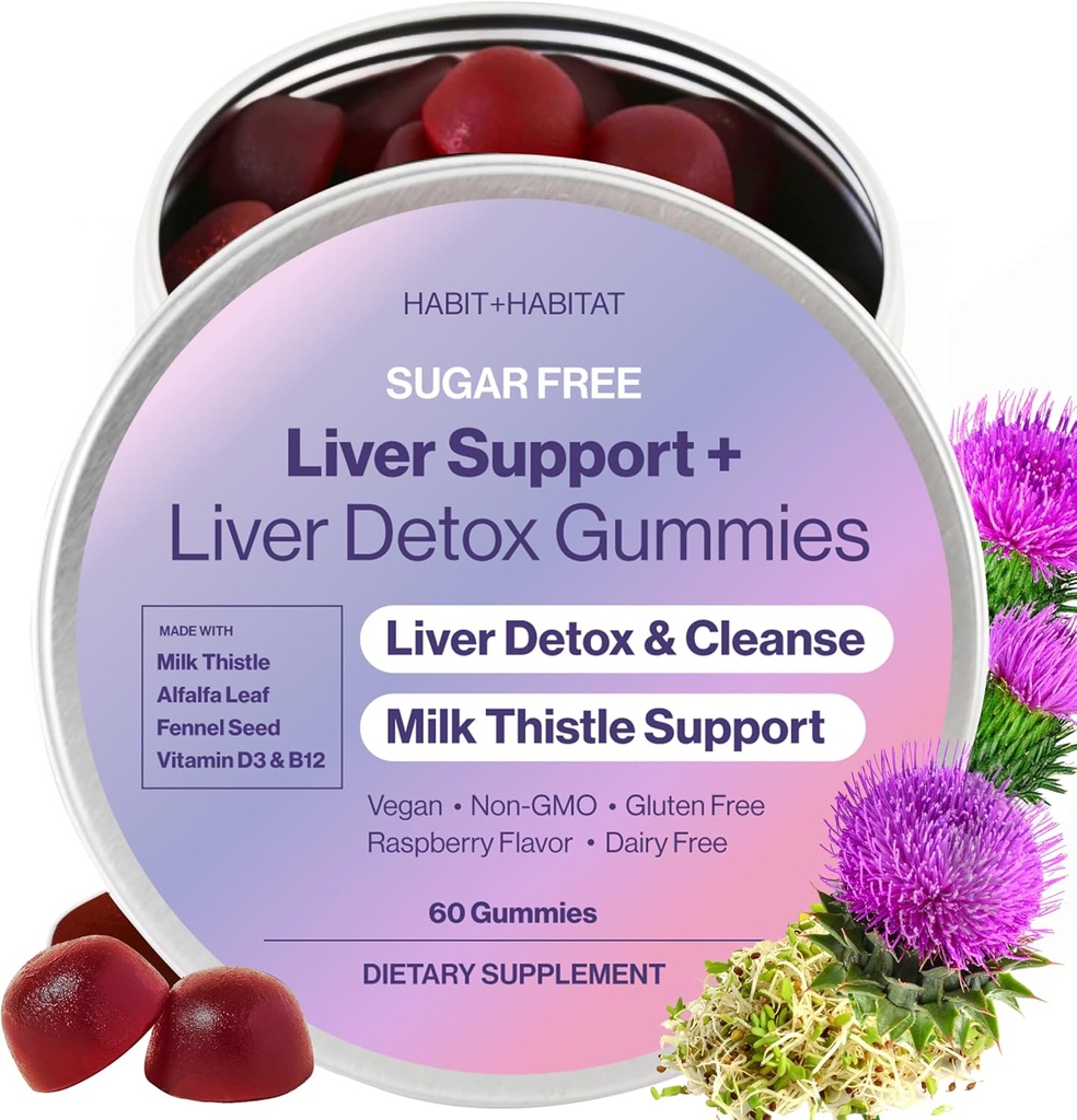 Soporte para el hígado con cardo de leche, hoja de Alfalfa, vitaminas D3 y B12 Advanced Formula