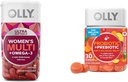 OLLY Ultra Women's Multi Softgels " Probiótico + Prebiótico Gummy, Apoyo Digestivo y Salud Gut, 500 millones de UF, Fibra, Suplemento Adulto Chewable para Hombres y Mujeres, Peach, 30 Day Supply - 30 Conde