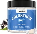 Pure Bovine Colostrum Suplemento, 40% IgG Bovine Colostrum for Humans-3000mg Colostrum Soft Chews for Gut Health, Immune Support, Muscle Recovery-Grass Fed, 30 Servings
