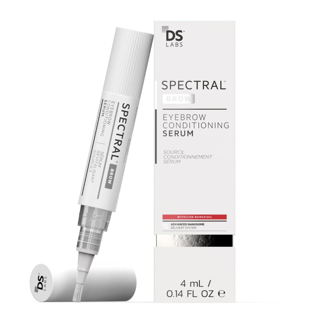 DS Labs Spectral. BROW Eyebrow Conditioning Serum - Supports Fuller, Thicker, Looking Brows, with Nanoxidil, Retinol & Hyaluronic Acid, Paraben Free, Sulfate Free, Cruelty Free