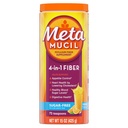 Metamucil 4-en-1 Psyllium Husk Suplemento de fibra, sin azúcar, 72 cucharaditas, Orange Flavored, Daily Fiber Powder for Digestive Health, fabricado con Psyllium Husk Fiber