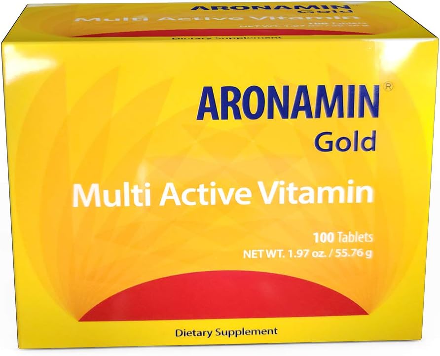 Vitamina activa Aronamin Gold - Combate la fatiga, da energía, promueve la hematopoiesis - 100 tabletas