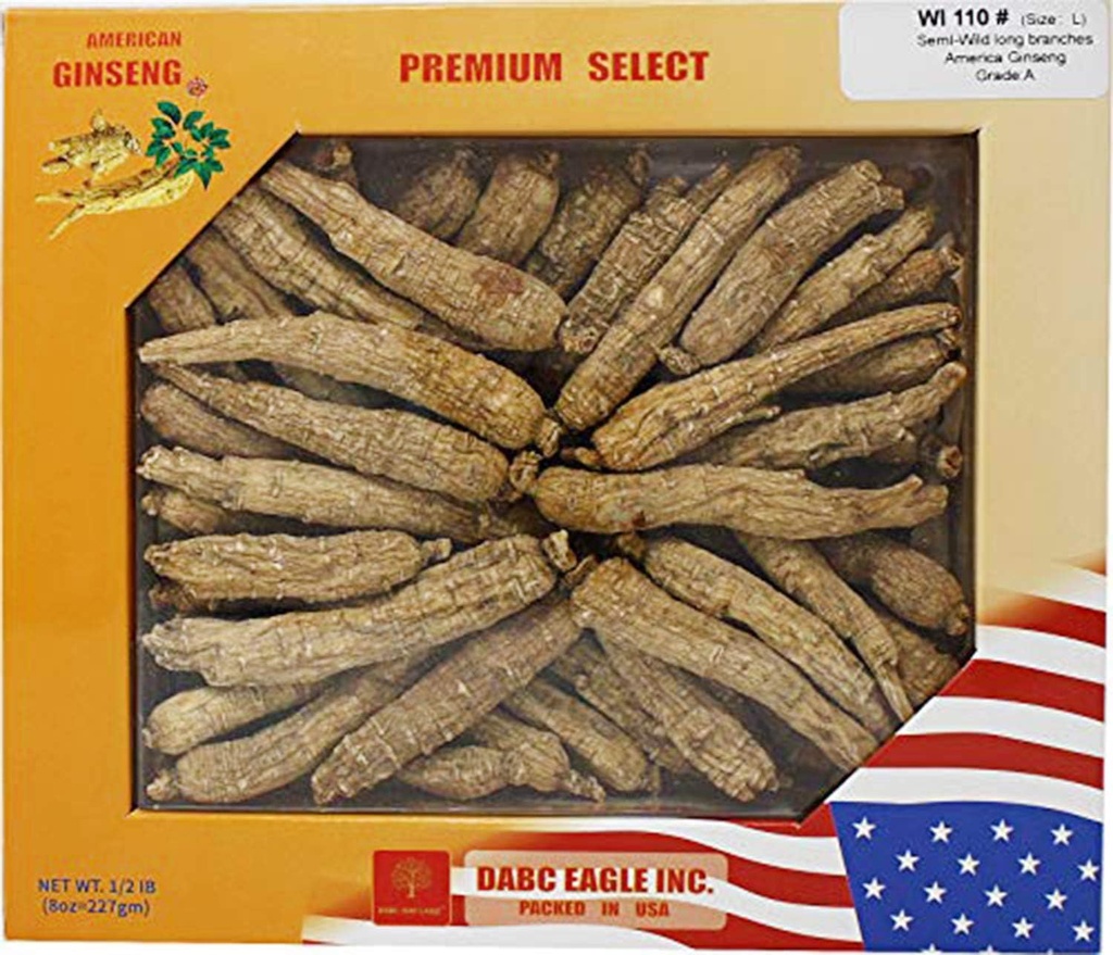 Hand-Selected American Wisconsin Farmed Ginseng Root | Whole |美国威斯康辛州 长枝西洋参 花旗参 礼盒装 | Cultivated Wisconsin American Ginseng Box (8OZ=227g/Box)