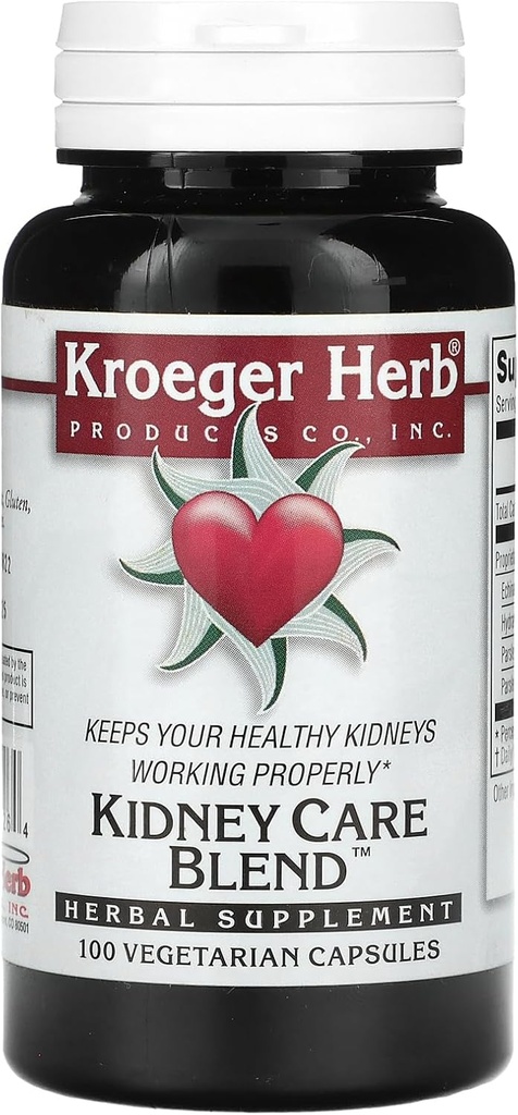 Kroeger Herb Kidney Care Blend Vegetarian Capsules, 100 Conde