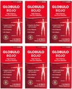 Globulo Rojo Suplemento de hierro - Suplemento dietético píldoras con vitaminas de hierro de alta potencia &amp; B, 60 tabletas - 6 Pack