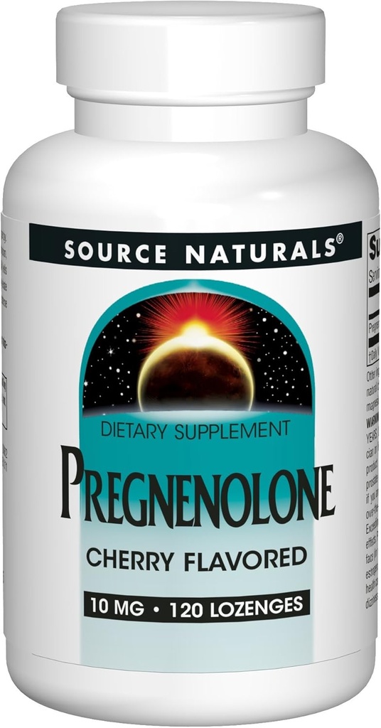 Fuente Naturales Pregnenolone 10mg Cherry Flavor Suplemento - 120 Lozenges