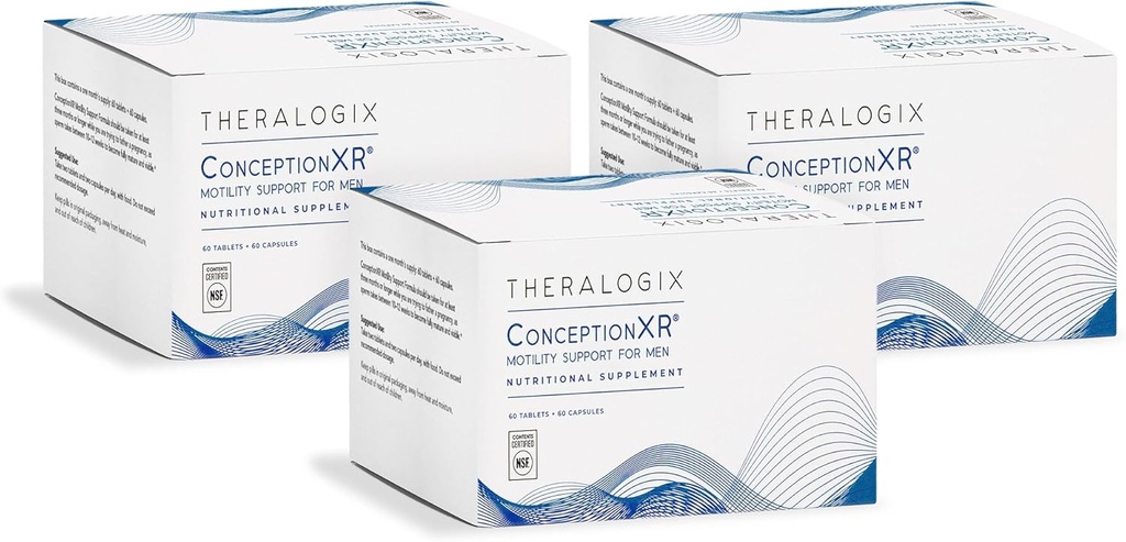 Theralogix ConceptionXR Motility Support Fórmula - Men's Preconception Vitaminas para Fertility Support - Suplementos de fertilidad masculina para Sperm Health* - NSF Certified, 360 Count (90-Day Supply)
