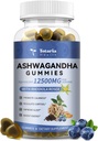 Totaria Sugar Free Ashwagandha Filled Gummies w/Vitamin D3, Magnesium Glycinate, Rhodiola, Ultra Strength Ashwa Root Suplementos para Mujeres &amp; Wen, para Relajación, Energía, Cortisol Gummies