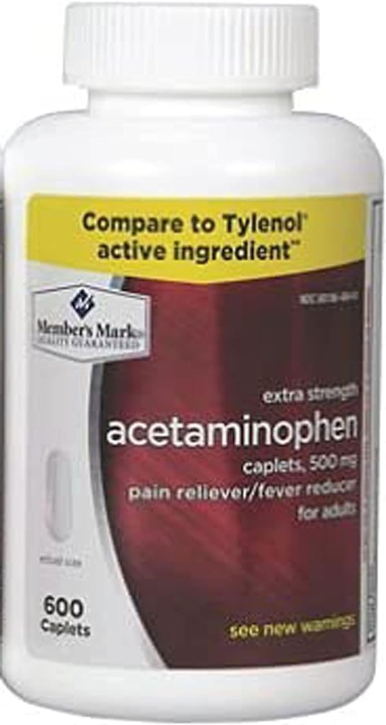 Acetaminofeno Genérico 500 mg Extra Fuerza - 600 Caplets