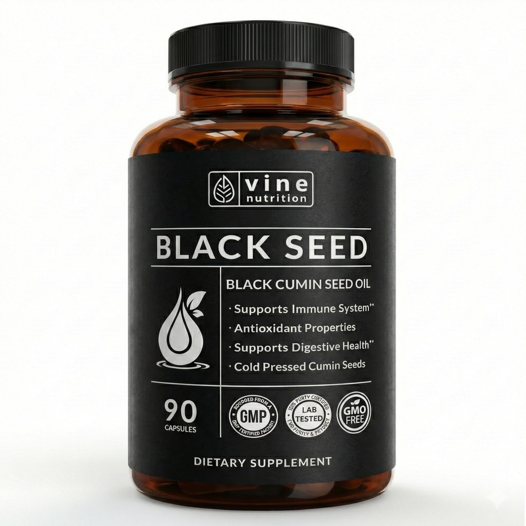 Black Seed Oil Capsules – 1000mg Cold Pressed Nigella Sativa – 90 Softgels (45-Day Supply) – 100% Pure, Solvent-Free Immune & Joint Support