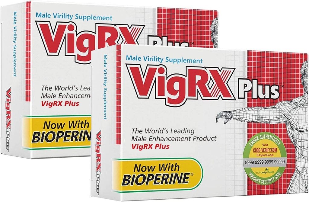 VigRX Plus Masculino Virility Herbal Suplemento dietético Pill - 60 Tablas (2 Caja)