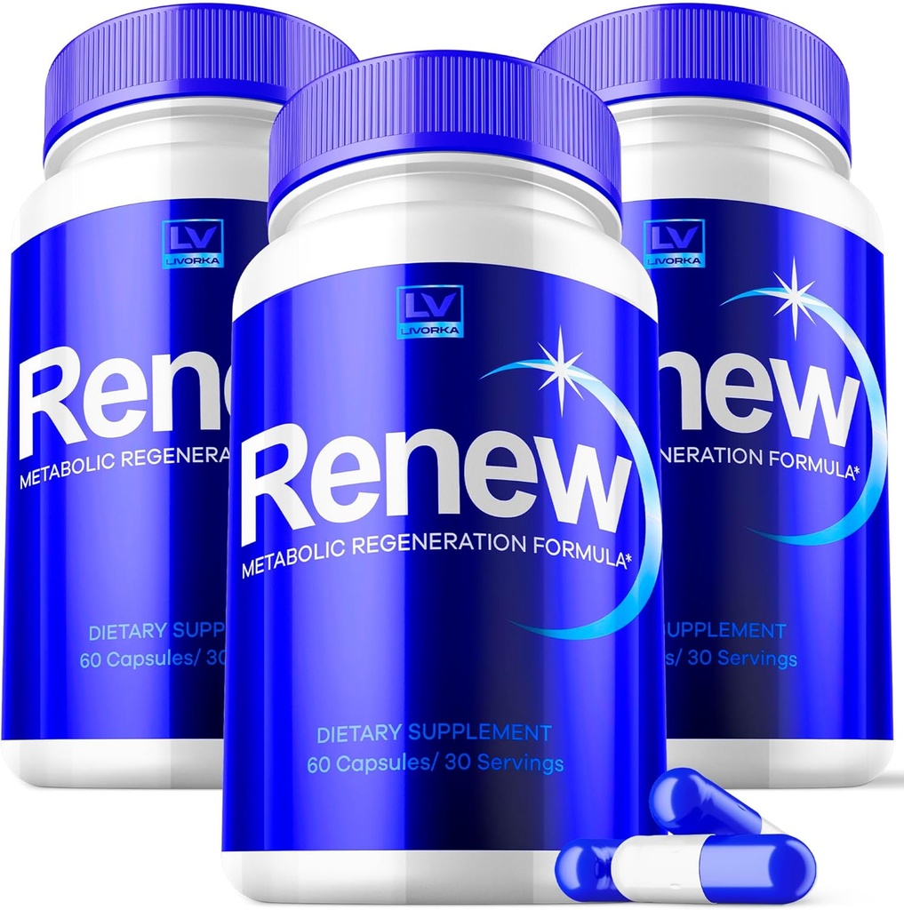 3 Pack - Renew, Renew Capsules, Renew Pills, Renew Capsules Advanced, Renew Maximum, 180 Capsules por 3 meses