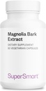 Supersmart - Magnolia Bark Extract (Max Strength) 300mg por día - 90% Honokiol &amp; Magnolol - Magnolia Bark Supplement ← Non-GMO & Gluten Free - 60 cápsulas vegetarianas