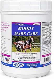 SU-PER Moody Mare Care Powder - Herbal Blend for Balanced Disposition & Normal Comportamiento en Caballos - 2.5 libras (2 Pack)