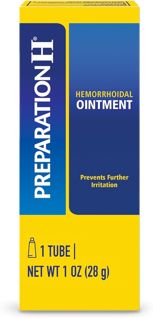 PREPARACIÓN H Hemorrhoid Symptom Treatment Ointment, Itching, Burning &amp; Discomfort Relief, Tube (2.0 Ounce)