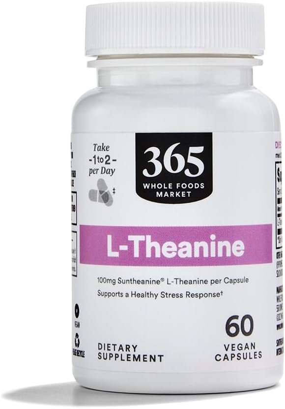 Mercado completo de alimentos, L-Theanine 100 MCG 60 CT