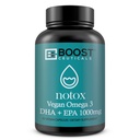BoostCeuticals Vegan Omega 3 1000mg Plant-Based Algae Omega No Stearates Non GMO Gluten Free ← 60 Ct Supplement  durable Heart and Brain Health