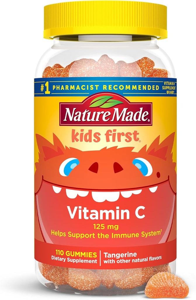 Nature Made Kids First Vitamin C Gummies, Suplemento dietético para Immune Support, 110 Gummies, 110 Day Supply
