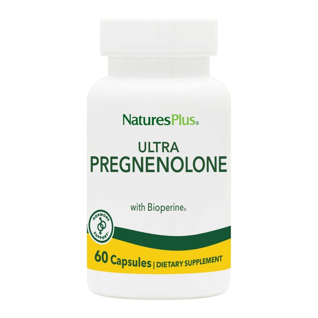 NaturesPlus Ultra Pregnenolone - 60 cápsulas - promueve el bienestar general, el apoyo inmunitario y la función cognitiva - 60 prestaciones