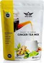 Ginger Lemon Herbal Tea Powder – Refreshing Blend with Licorice, Turmeric, Decaf Green Tea, Vitamina C – Caffeine-Free, Vegan, Gut-Friendly Detox Tea – 50 Servings