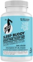 Sleep Buddy Nighttime Sleep Aid – Vegan Capsules with Melatonin, GABA, L-Tryptophan, Ashwagandha & Lemon Balm – Non-Habit Forming, Plant-Based Sleep Support – 60 Conde (30 Servings)