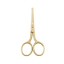 Tijeras profesionales de la nariz LIVINGO, multiusos de acero inoxidable redondeado hoja de inclinación, cejas de barba del pelo facial Ear Trimming Herramienta de baño de belleza para hombres &amp; mujeres, 3,5” oro