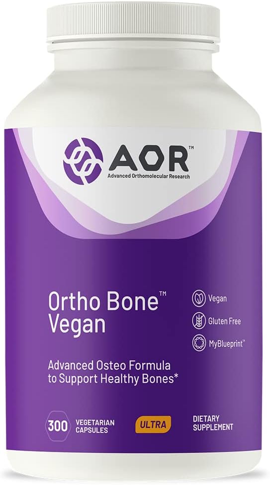 AOR, Ortho Bone Vegan, Osteo Formula to Support Healthy Bones, 300 Capsules (60 Servings)