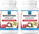Freeze Dried Mangosteen Pericarp Capsules 2PK, 1,5 gramos por ser, 90 cápsulas vegetarianas por botella, Xanthone Rich