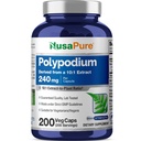 NusaPure Polypodium Leucotomos 10:1 Extracto, 240 mg Equivalente a 2400mg 200 cápsulas vegetales (Vegetariano, No GMO, Vegan)