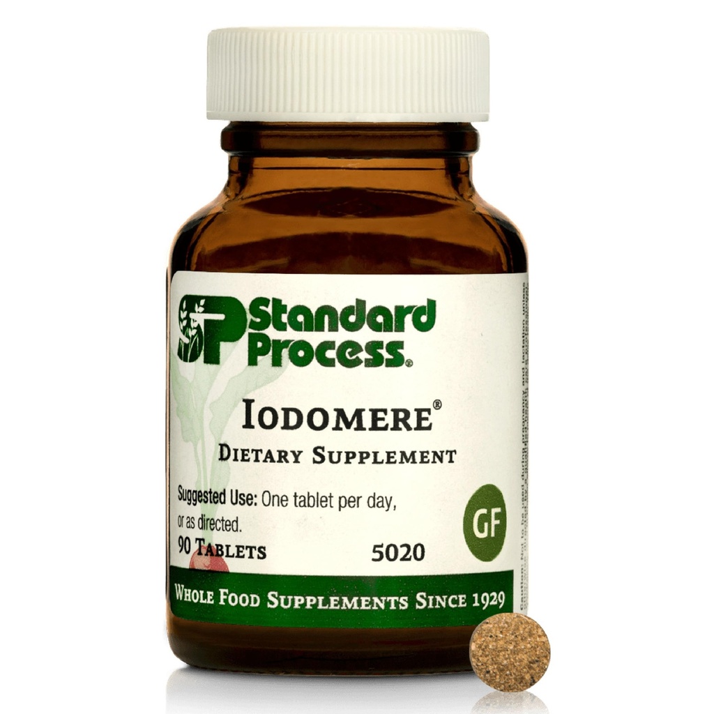 Standard Process Iodomere - Daily Supplement to Support Your Metabolism, Immune Function & Thyroid Hormone Production - Gluten-Free, Non-Dairy & Non-Soy - 90 Tablets (90 Servings)
