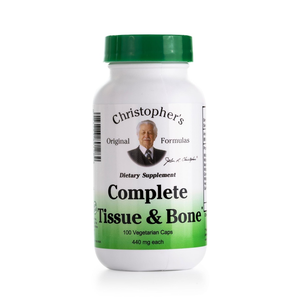 Las Fórmulas Originales de Christopher Tissue Completo " Bone Fórmula – 100 VCaps peru Herbal Support for Bones & Connective Tissue - Pack of 3