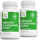 Terry Naturalmente Stomach " Alivio intestinal - Suplemento de Ayuda Digestivo Salud " Intestinal Lining - Ayudas contra el estrés ocasional Digestivo a Soothe Stomach - 60 cápsulas (2 Pack)