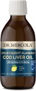 Dr. Mercola Wild Caught Alaskan Cod Liver Oil, 6.8 Fl. Oz. (200 mL), 40 Servings, 1.000 mg Omega-3s Por Serving, Suplemento dietético, soporta Función cerebral y cognitiva, Non-GMO, MSC Certified