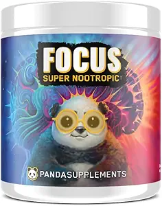 Laboratorios de Bio Subterráneo Panda Supps Focus Super Nootropic 3.0, Energy, Clarity, Mood,Creativity,Vision, 300MG Alpha GPC,1.5G L-Tyrosine, Lions Mane, AstraGinTM (30 Servings) (Peach Mango 3.0)
