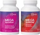 Microbiome Labs Heart Health Support Bundle - MegaSporeBiotic Spore Based Probiotic Supplement (60 Capsules) + MegaQuinone K2-7 Vitamin K Supplement (60 Capsules)