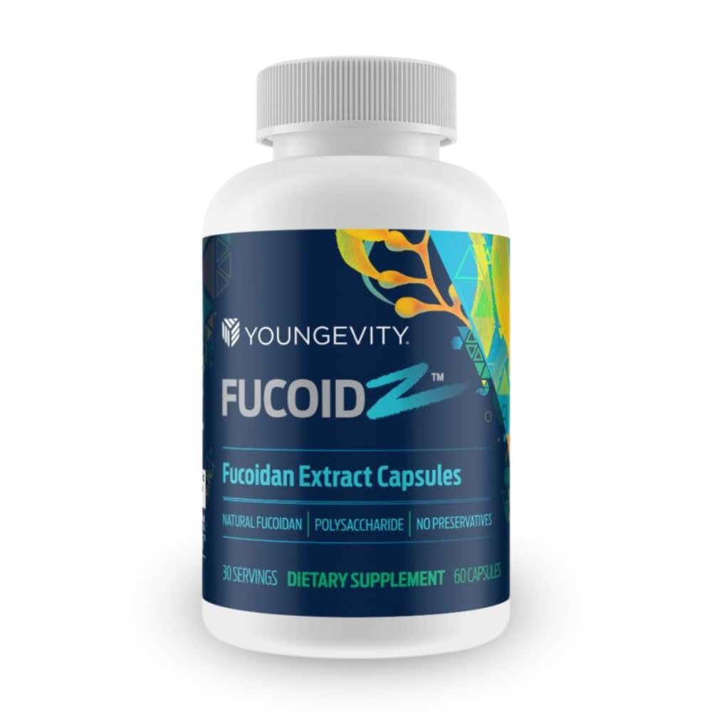 Youngevity FucoidZ - Pure Organic Maritech Fucoidan Extract " Cofactores (Vitamin C, Zinc, Elderberry + Botanical Blend) - Immune Support - Super Antioxidante - 60 cápsulas