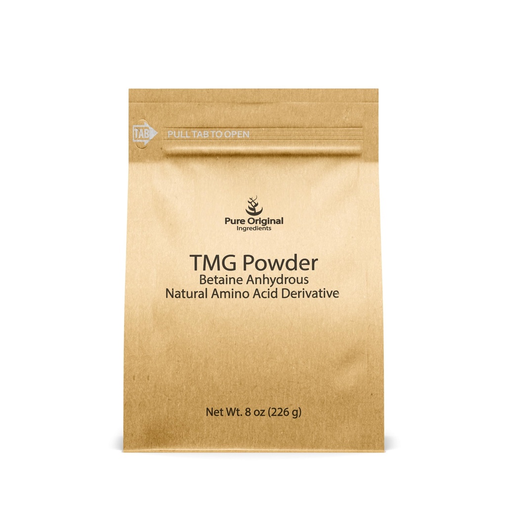 PURE ORIGINAL INGREDIENTS Trimethylglycine (8oz) TMG Powder, Vegan and Gluten-Free.