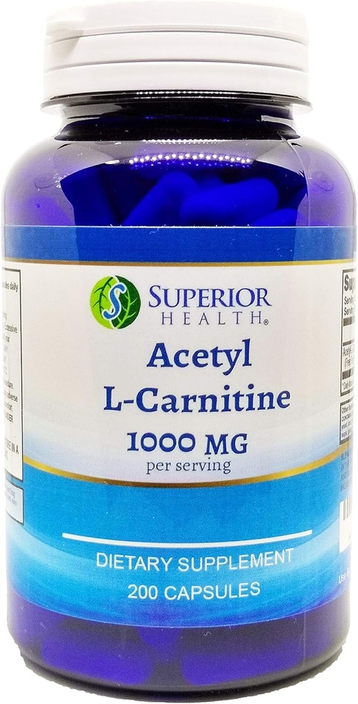 Salud superior L-Carnitina 200 cápsulas - 500 mg por cápsula